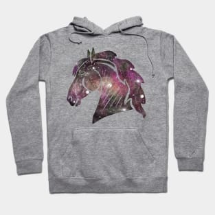 Galaxy horse profile Hoodie